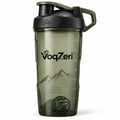 VoqZeri™ 24 oz / 700 ml Protein Shaker Bottle with Wire Mixing Ball – Leak-Proof Gym Fitness &amp; Nutrition Mixer Cup with Carry Loop, Olive Green