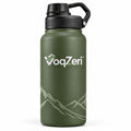 VoqZeri™ Vacuum Insulated Stainless Steel Water Bottle with Spout Lid &amp; Carry Handle – Leakproof Thermal Sports Flask for Hiking, Fitness &amp; Daily Travel (Olive Green)