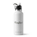 VoqZeri™ Insulated Stainless Steel Water Bottle with Straw Lid &amp; Carry Handle – Matte White Vacuum Flask for Daily Commute, Gym, Travel &amp; Outdoor Adventures
